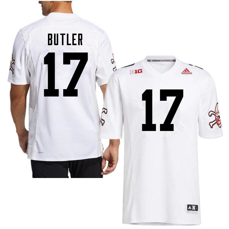 Men #17 Jimari Butler Nebraska Cornhuskers College Football Jerseys Sale-White Strategy